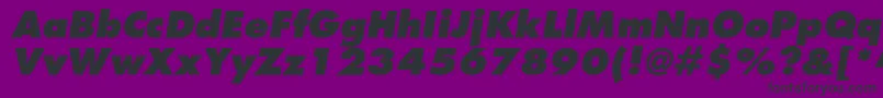 AgfatumextraboldcItalic-Schriftart – Schwarze Schriften auf violettem Hintergrund