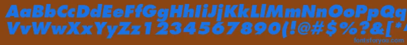 フォントAgfatumextraboldcItalic – 茶色の背景に青い文字