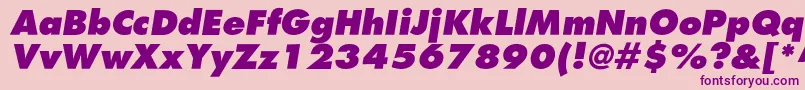 AgfatumextraboldcItalic Font – Purple Fonts on Pink Background