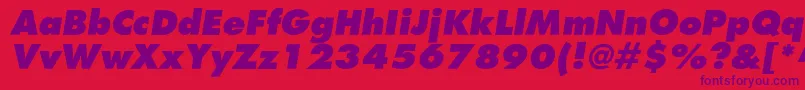 AgfatumextraboldcItalic Font – Purple Fonts on Red Background