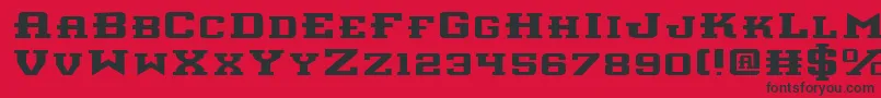 InterceptorExpanded Font – Black Fonts on Red Background