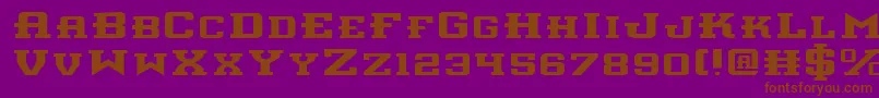 InterceptorExpanded Font – Brown Fonts on Purple Background