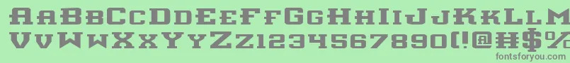 InterceptorExpanded Font – Gray Fonts on Green Background