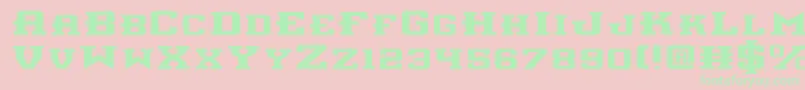 InterceptorExpanded Font – Green Fonts on Pink Background