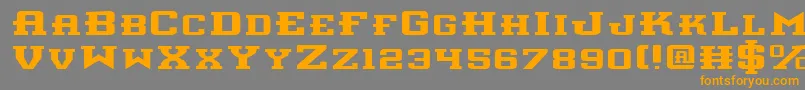 InterceptorExpanded Font – Orange Fonts on Gray Background