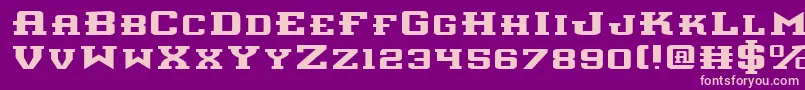 InterceptorExpanded Font – Pink Fonts on Purple Background