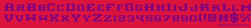 InterceptorExpanded Font – Purple Fonts on Red Background