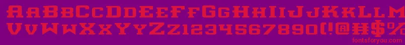 InterceptorExpanded Font – Red Fonts on Purple Background