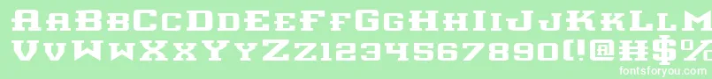 InterceptorExpanded Font – White Fonts on Green Background