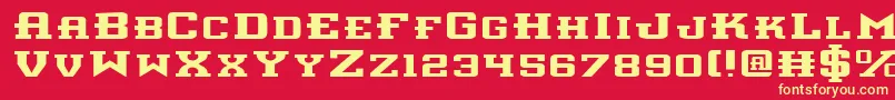 InterceptorExpanded Font – Yellow Fonts on Red Background