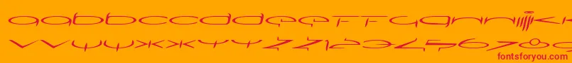 SubmergeoneLtOblique Font – Red Fonts on Orange Background