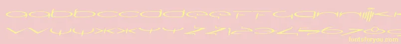 SubmergeoneLtOblique Font – Yellow Fonts on Pink Background