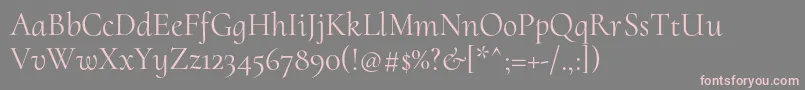 More about CormorantuprightRegular Font CormorantuprightRegular Font – Pink Fonts on Gray Background