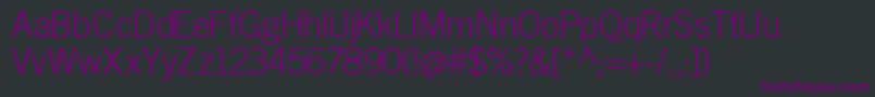 Traditionsansxlight Font – Purple Fonts on Black Background