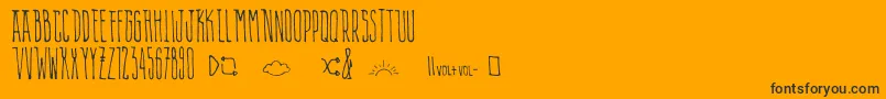 AlienPlaylist Font – Black Fonts on Orange Background