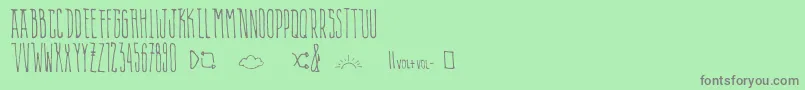 Police AlienPlaylist – polices grises sur fond vert
