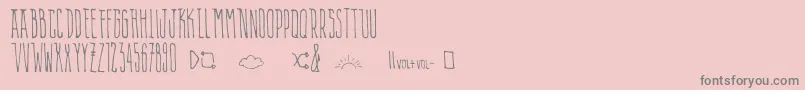 AlienPlaylist-Schriftart – Graue Schriften auf rosa Hintergrund