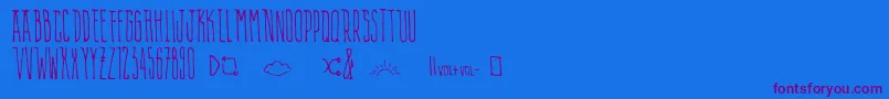 AlienPlaylist Font – Purple Fonts on Blue Background
