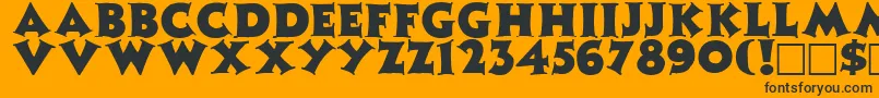 ZinniaRegular Font – Black Fonts on Orange Background