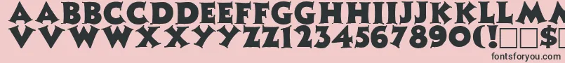 Шрифт ZinniaRegular – чёрные шрифты на розовом фоне