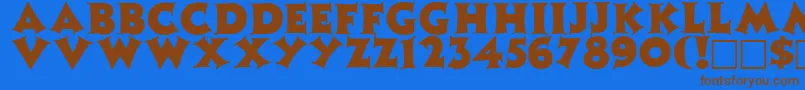 ZinniaRegular Font – Brown Fonts on Blue Background