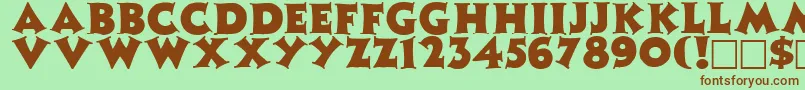 ZinniaRegular Font – Brown Fonts on Green Background