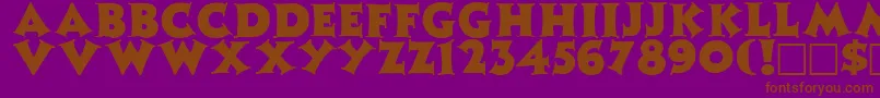 Шрифт ZinniaRegular – коричневые шрифты на фиолетовом фоне