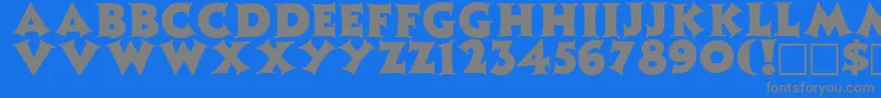 ZinniaRegular-fontti – harmaat kirjasimet sinisellä taustalla