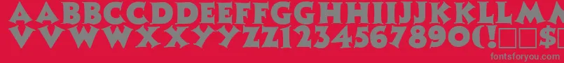 ZinniaRegular Font – Gray Fonts on Red Background