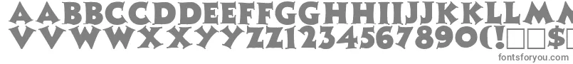 フォントZinniaRegular – 灰色のフォント