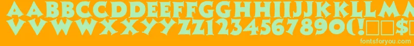 ZinniaRegular Font – Green Fonts on Orange Background