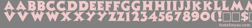 ZinniaRegular-fontti – vaaleanpunaiset fontit harmaalla taustalla