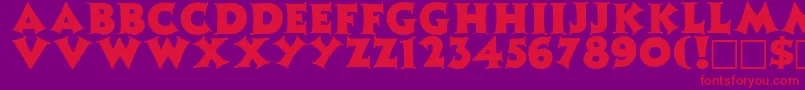 ZinniaRegular Font – Red Fonts on Purple Background