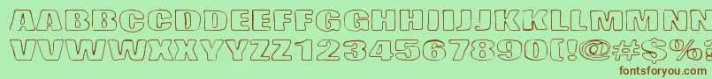 Lasihiekka Font – Brown Fonts on Green Background