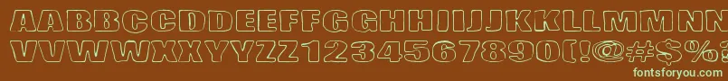 Lasihiekka Font – Green Fonts on Brown Background