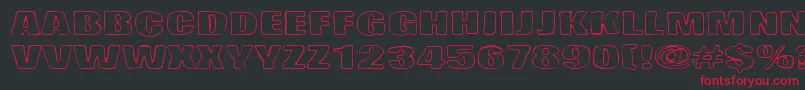 Lasihiekka Font – Red Fonts on Black Background