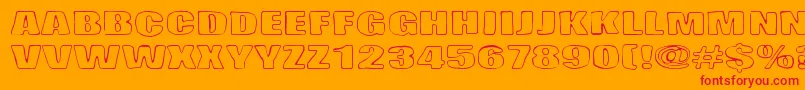 Lasihiekka Font – Red Fonts on Orange Background