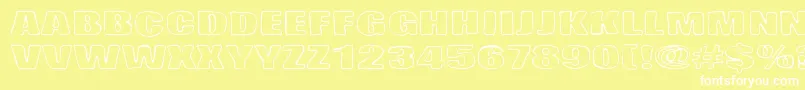 Lasihiekka Font – White Fonts on Yellow Background