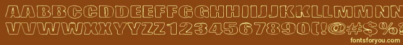 Lasihiekka Font – Yellow Fonts on Brown Background