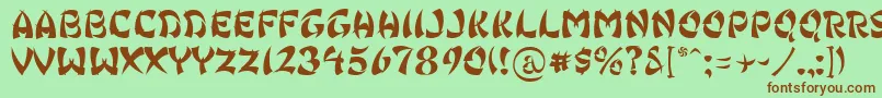 Ginko Font – Brown Fonts on Green Background