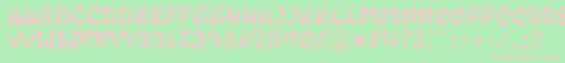 Ginko Font – Pink Fonts on Green Background