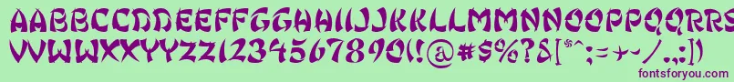 Ginko Font – Purple Fonts on Green Background