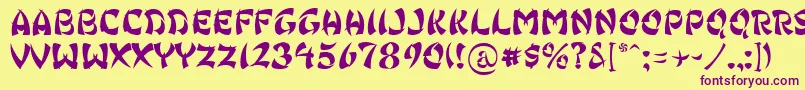 Ginko Font – Purple Fonts on Yellow Background