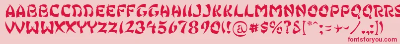 Ginko Font – Red Fonts on Pink Background