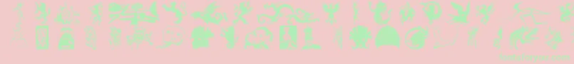 Mythologicalsone Font – Green Fonts on Pink Background