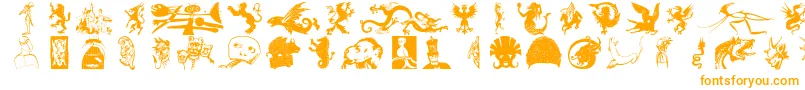 Mythologicalsone Font – Orange Fonts on White Background