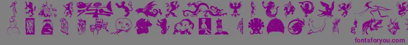 Mythologicalsone Font – Purple Fonts on Gray Background