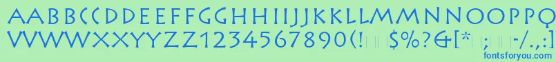 En savoir plus sur la police RusticanaLtRoman Police RusticanaLtRoman – polices bleues sur fond vert