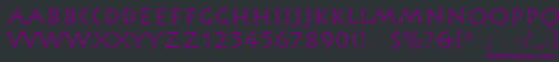 Police RusticanaLtRoman – polices violettes sur fond noir