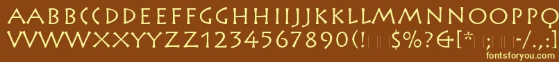 Más sobre la fuente RusticanaLtRoman fuente RusticanaLtRoman – Fuentes Amarillas Sobre Fondo Marrón